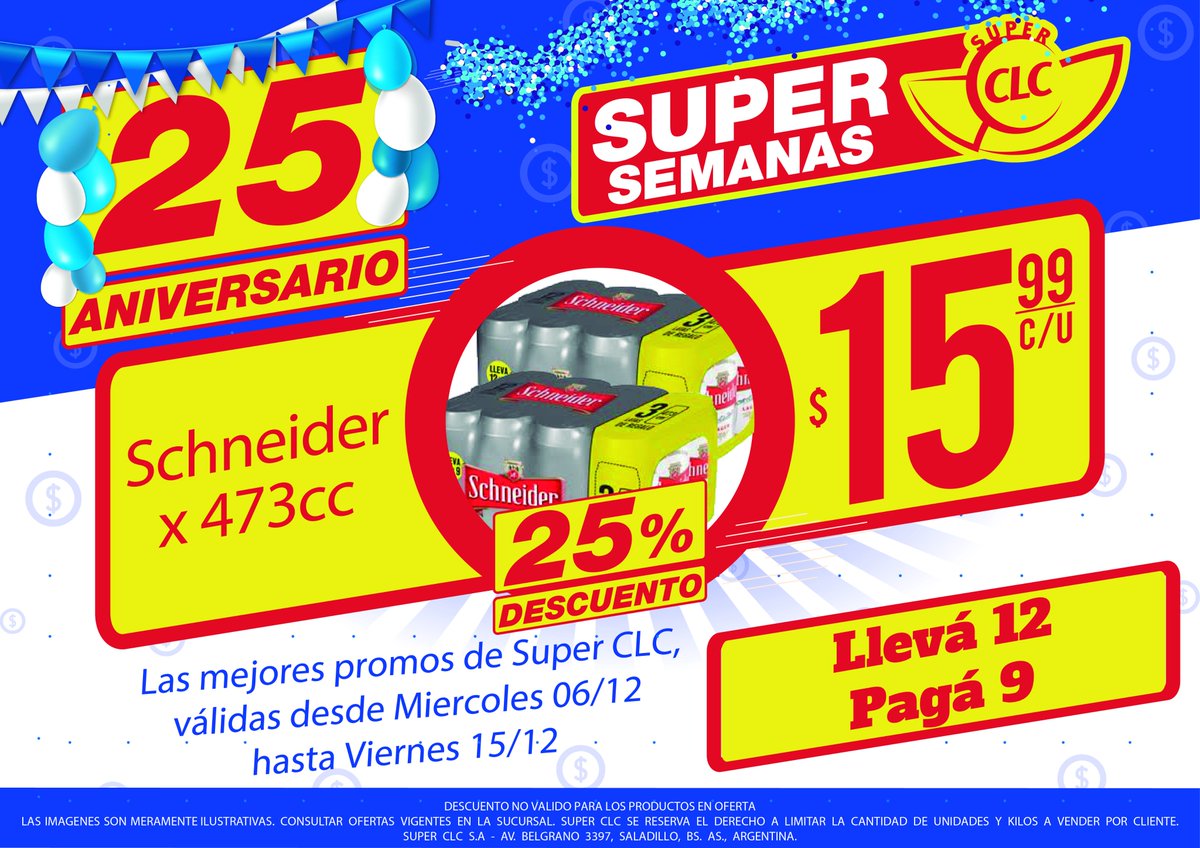 superclcok's tweet photo. 🌞 Ahorrá más en otra #SúperSemana de #SuperCLC 🌞
👉 Vigencia 15/12/2017 #EstáMejorQueNunca https://t.co/f1oYvIsNfq