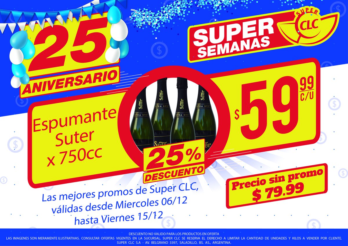 superclcok's tweet photo. 🌞 Ahorrá más en otra #SúperSemana de #SuperCLC 🌞
👉 Vigencia 15/12/2017 #EstáMejorQueNunca https://t.co/f1oYvIsNfq
