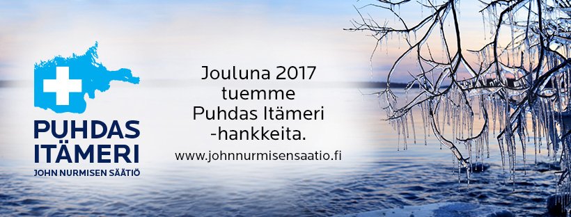 This year we support John Nurminen Foundation's Clean Baltic Sea projects. #SeasonsGreetings #MerryChristmas2017