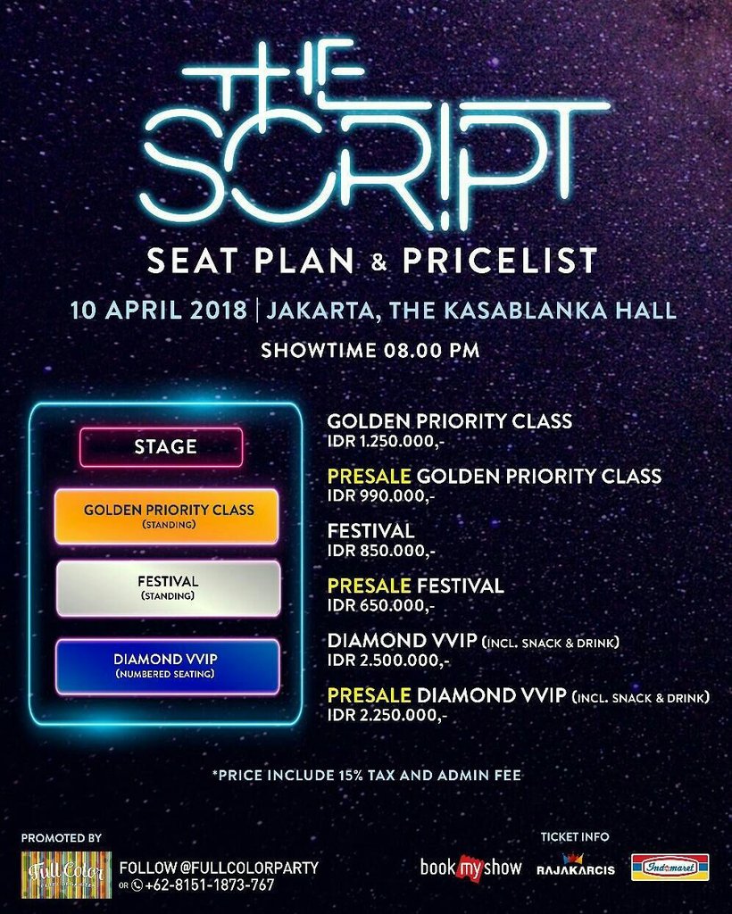 CreativeDisc's tweet photo. Confirmed! @thescript Live in Jakarta! April 10, 2018 at the Kasablanka Hall. Promoted by @FullColorParty https://t.co/SR7Utd9e59