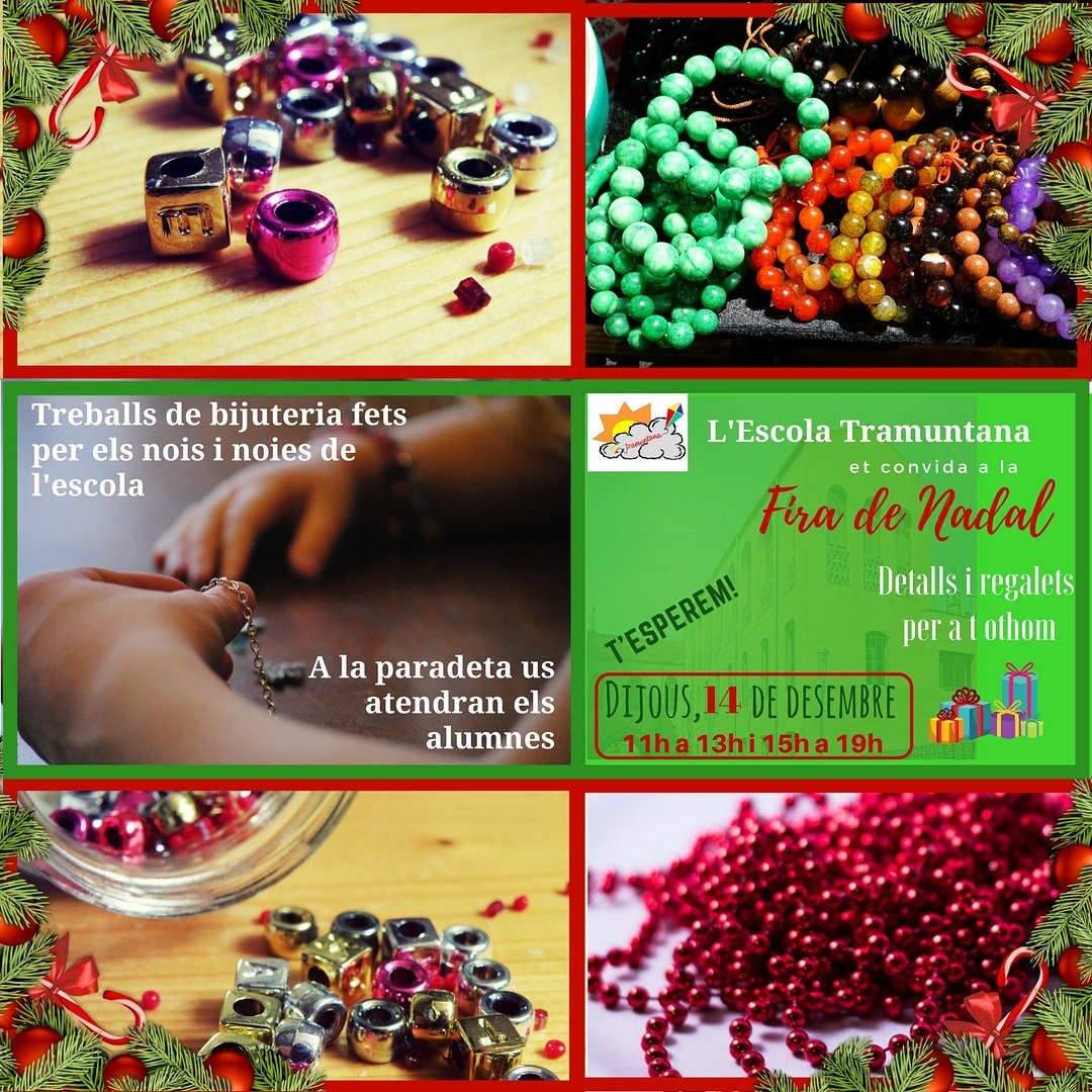 Mercat Nadalenc a #escolatramuntana. Apostem per la #inclusio <a href="/sfesmou/">Sant Feliu es mou</a>