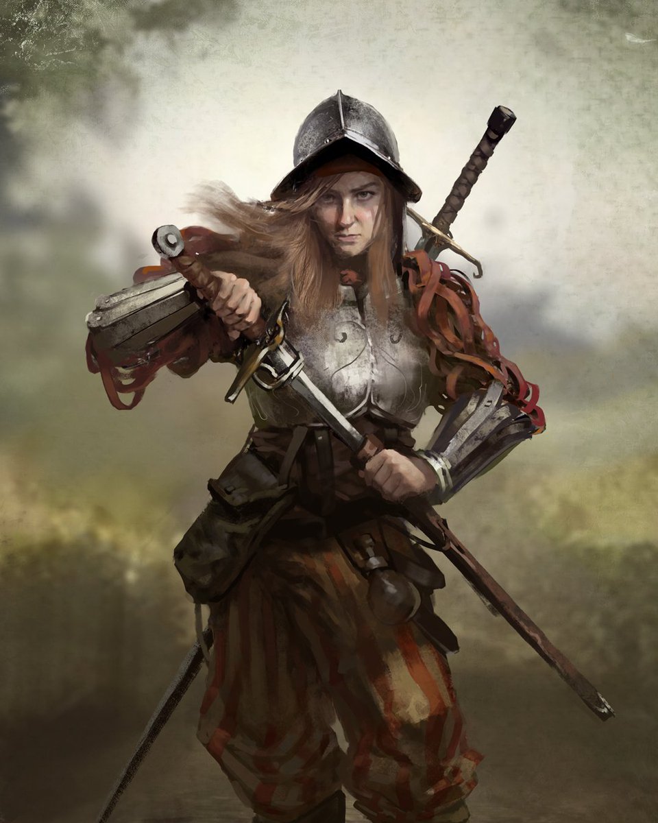 DrawDedication's tweet photo. I illustrated the female melee character role for the new pen and paper rpg heXXen 1733 published by @UlissesSpiele.

#penandpaper #fantasy #illustration https://t.co/eY2yEC5YOx