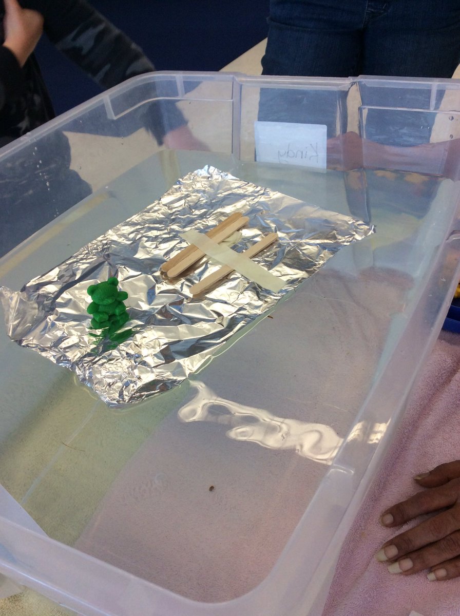 letsbuildinfo's tweet photo. Happy to be at Newman kindergarten this week!  The students are making boats strong enough to float Bears across the Atlantic Ocean... check out their designs. https://t.co/F9XnykjGPb