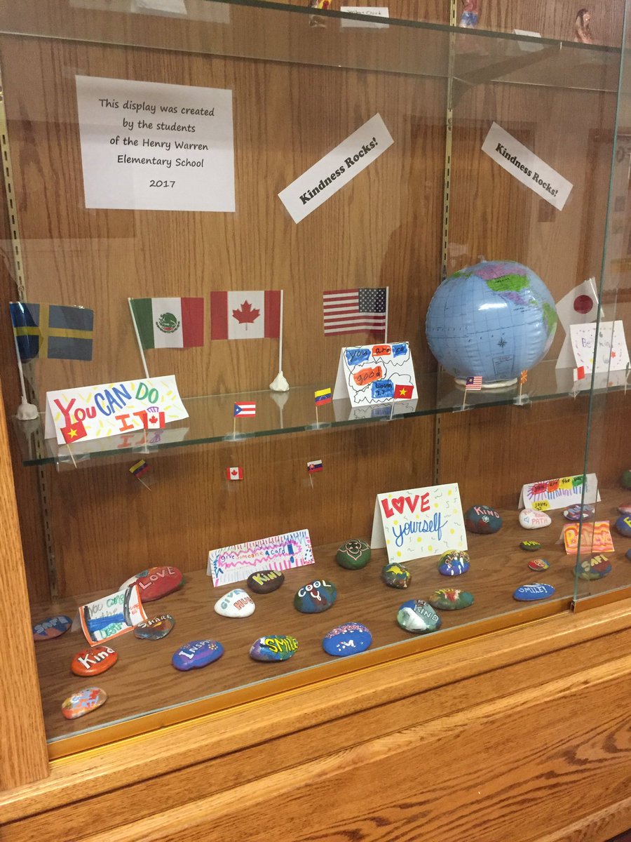 WarrenArts's tweet photo. Completed the Kindness Rocks displays last week at the Middle School and High School! https://t.co/j3ely3UXGf