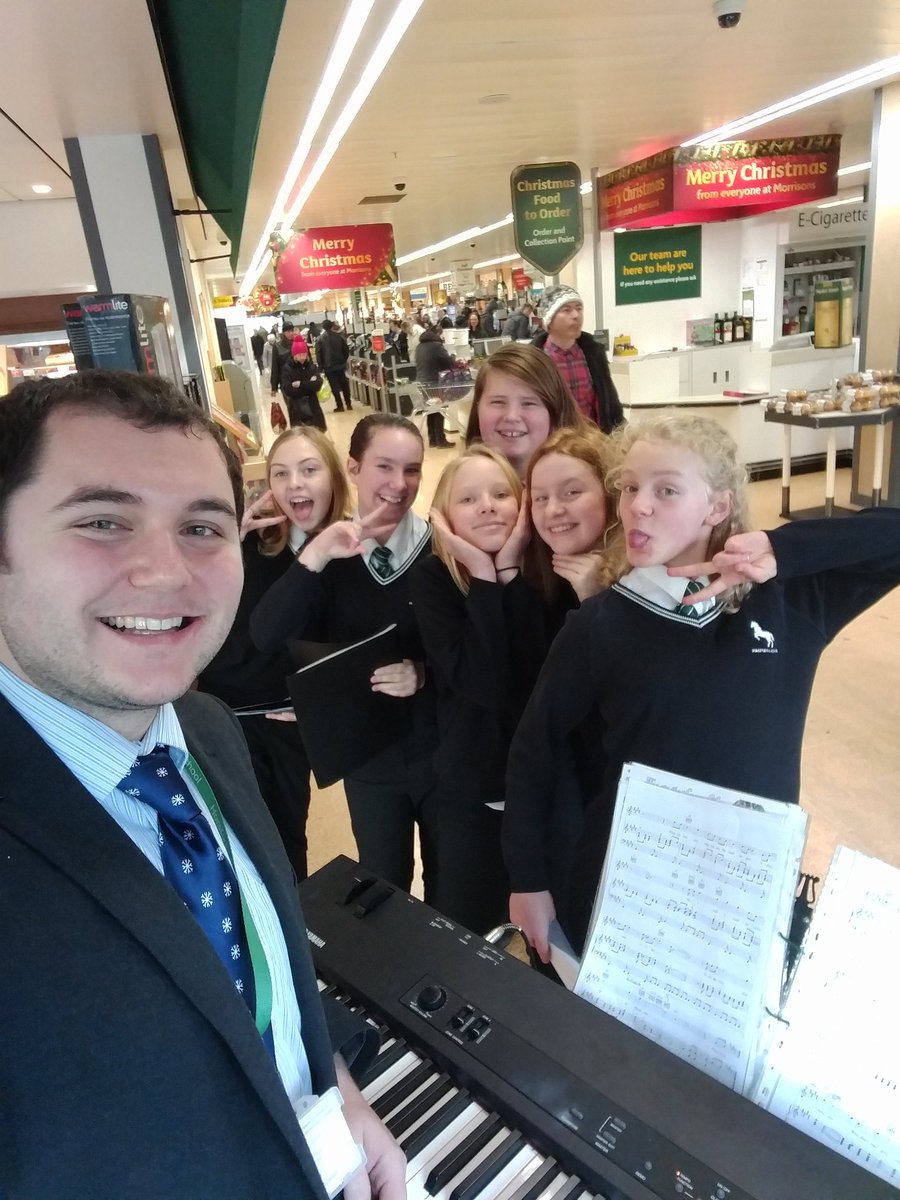 horsforthmusic1's tweet photo. Busy morning singing in Morrison's to help raise money for charity! Huge thanks to our carol singers! https://t.co/t9Kmh1qG6C