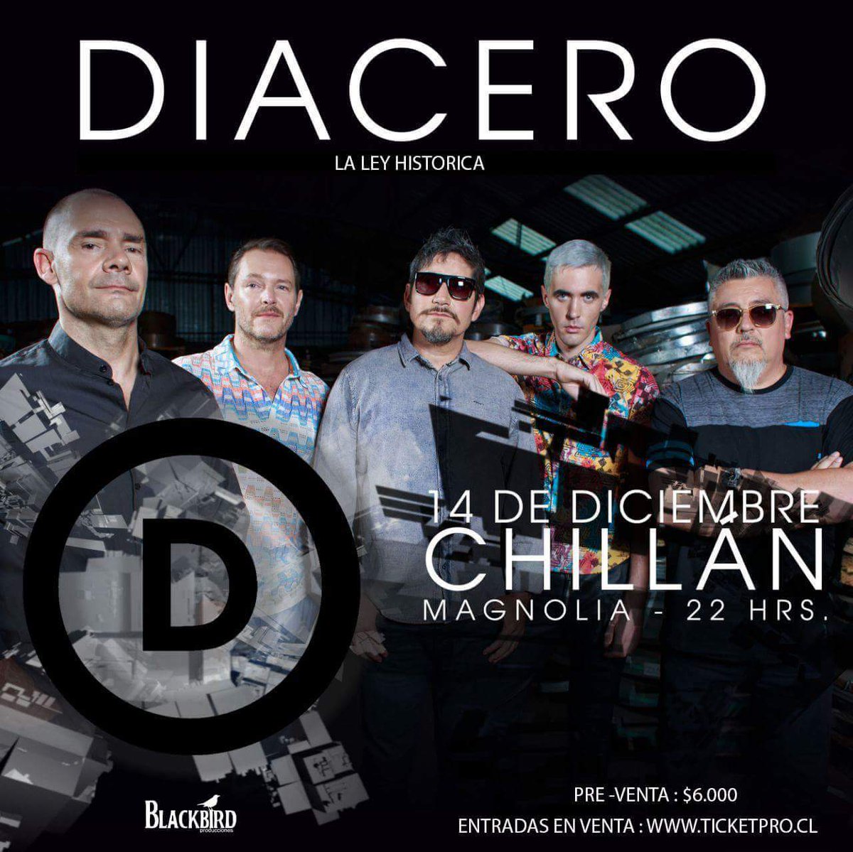 DiaceroArg's tweet photo. Continuando con este #AlarguePrimavera17 @DiaceroMusic se estará presentando este 14/12 en #Chillan #MagnoliaBar juntos a sus nuevas canciones y los grande éxitos de @LaLeyOficial
No se lo pierdan amigos y amigas!! #VamosConTodoDiacero 🎤🎶🎸🎶🎹🎶🥁🎶🎸🎶 https://t.co/EXTvR1Xlox