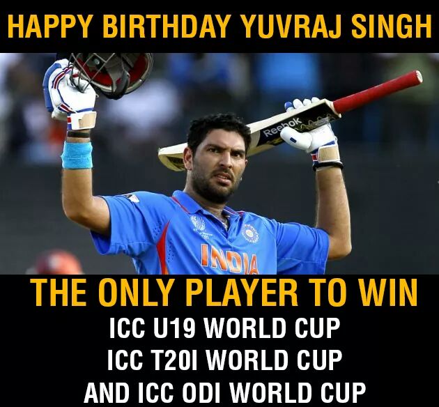 Only one man best world cup king happy birthday to you yuvraj Singh.come back to Indian team waiting for you. 
