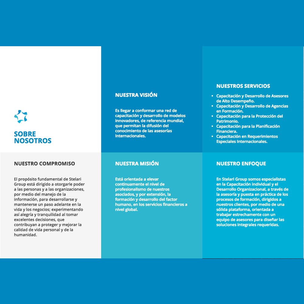 iconosCS's tweet photo. Con el compromiso de seguir diseñado soluciones integrales para que sus clientes se desarrollen y se mantenga un paso adelante en la vida y los negocios @stelarigroup da sus primeros pasos en internet con un landing page https://t.co/9TlkJxAv21
#iconoscs #diseñoweb #webdesign https://t.co/uSVUQQlBOy