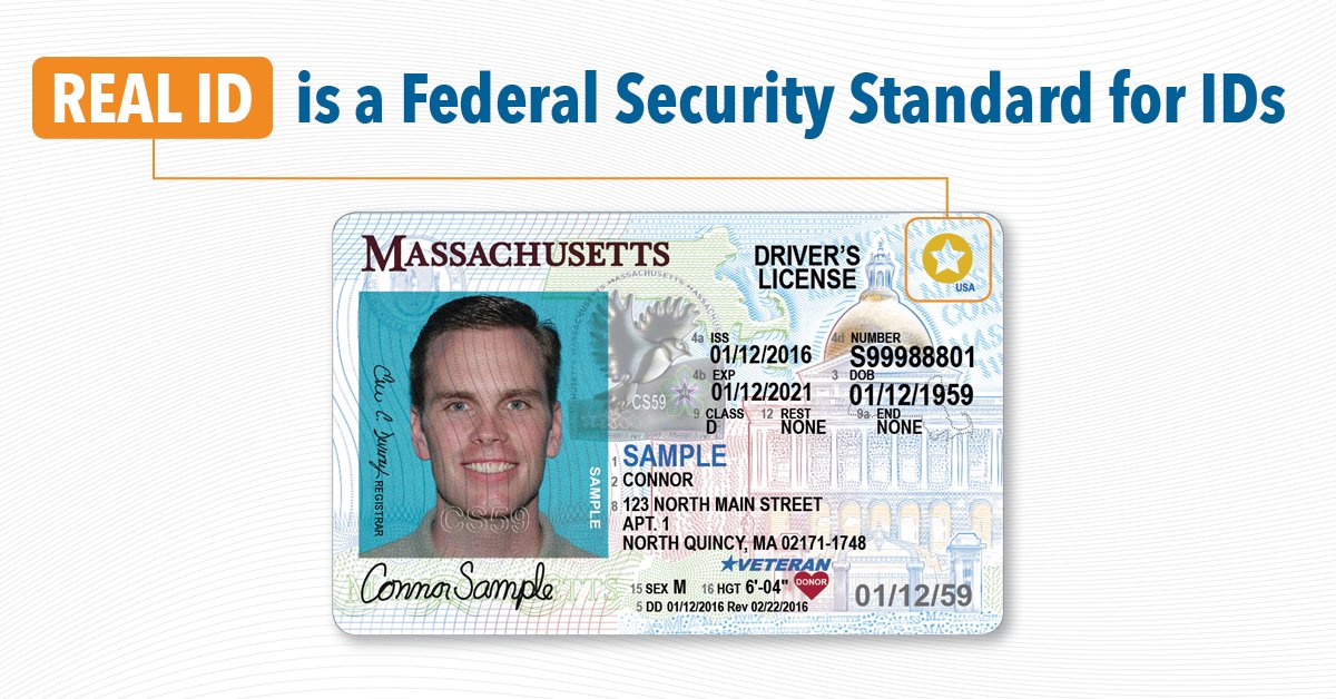 Massachusetts RMV on Twitter "Wondering what a REAL ID is? It is an