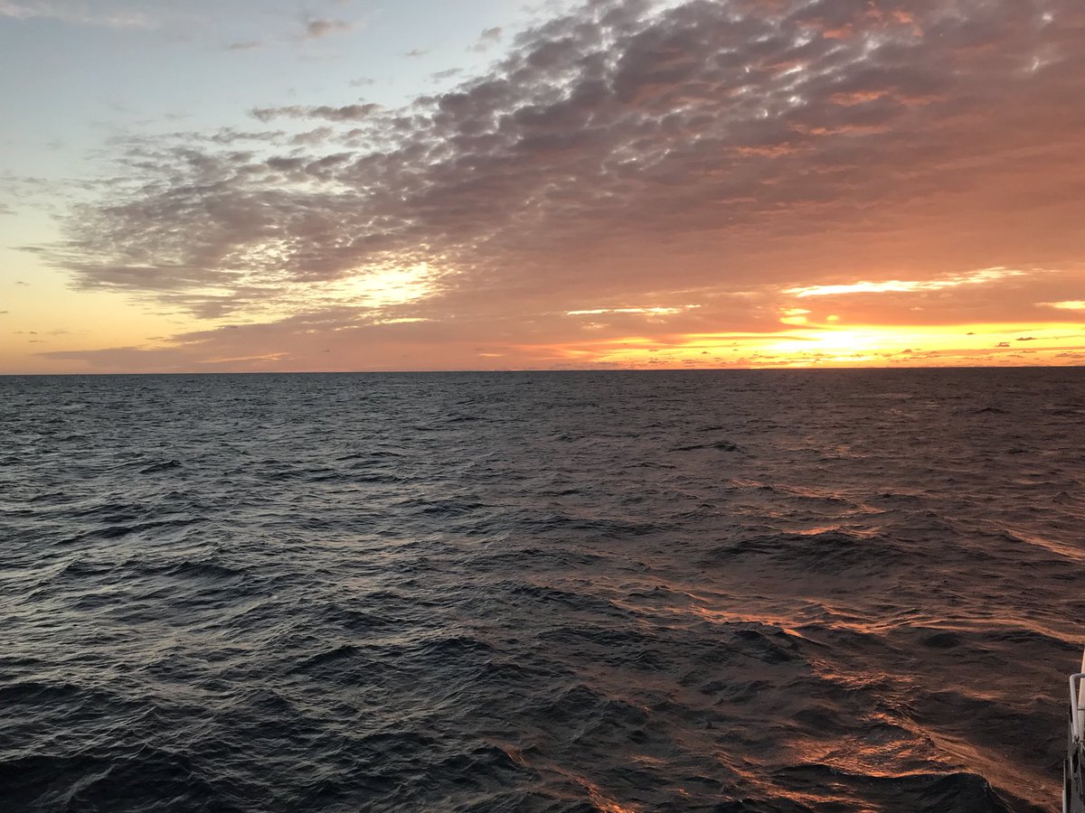 Beautiful #ocean #sunrise greets us this #morning to get started #diving #sun #landscapephotography #Okeanos #oceanexploration #deepsearesearch #deepsea #science #nancyfosterscholars