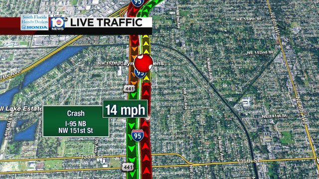 Crash on I-95 NB at NW 151st St #traffic https://t.co/WkkpY3zV1M