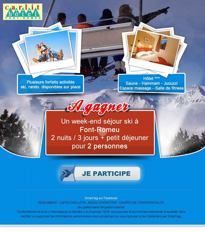 CarlitHotel's tweet photo. Grand Jeu concours Carlit Hôtel
Un séjour Ski à Font-Romeu Pyrénées 2000 à gagner pour toute la famille 

Pour participer rendez-vous sur le site Web du Carlit Hôtel : 

https://t.co/1mFgriu9BE https://t.co/zYnvpsVh3q