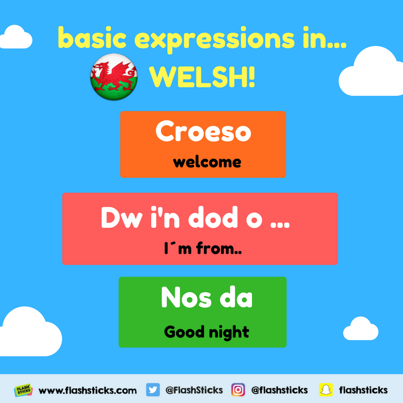 FlashAcademy_HQ's tweet photo. Some new phrases to help you boost your Welsh! To learn more check out our Welsh course on FlashAcademy! 🤓🤓😀 #language #LanguageLearning #learnwelsh #flashacademy #flashsticks https://t.co/0CqdRCCsp3