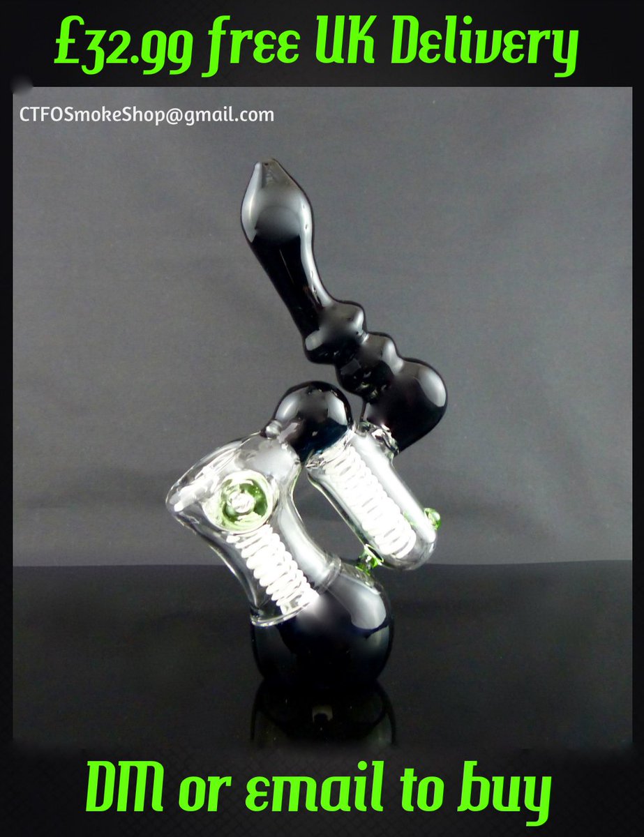 CTFOSmokeShop's tweet photo. Black bubbler featuring 2 percolators and a carb hole for a seriously clean smoke, Email or DM for more info #weed #smoking #cannabis #bong #weedInfo
#marijuana #CTFOSmokeShop #THC #WeedUK #CTFOForSale #Shopping #Sale #GlassBong #Bubbler https://t.co/KuJCltDzko