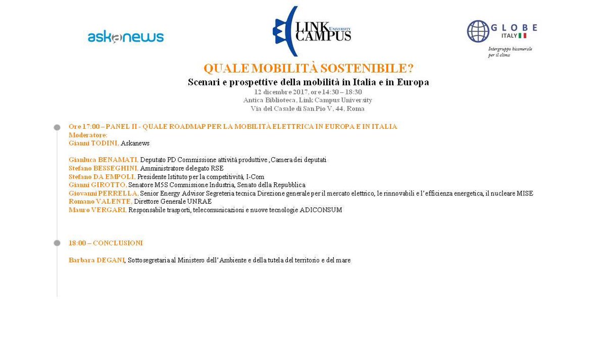 Carlo Maria Medaglia (@calieverywhere) on Twitter photo Quale #mobilitàsostenibile? Ne parliamo tra poco al #CasaleSanPioV <a href="/LinkCampus/">Università degli Studi Link</a> con <a href="/GLOBE_Italia/">GLOBEItalia</a> <a href="/askanews_ita/">askanews</a> Quale #mobilitàsostenibile? Ne parliamo tra poco al #CasaleSanPioV <a href="/LinkCampus/">Università degli Studi Link</a> con <a href="/GLOBE_Italia/">GLOBEItalia</a> <a href="/askanews_ita/">askanews</a>