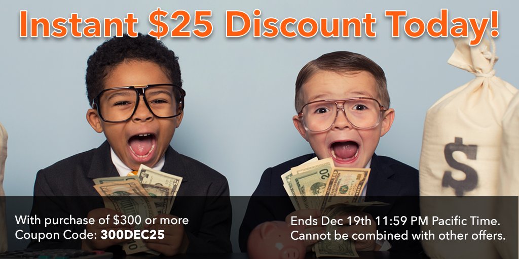 SimpleTire's tweet image. Instant $25 off your purchase of $300 or more by using promo code 300DEC25 at checkout! Offer is good now until Dec. 19 @ 11:59pm PT.

SAVE ON TIRES NOW: simpletire.com/25-off-300-Dec…

#Tires #SimpleTire #SaveOnTires #TireSale #Discounts #Promos