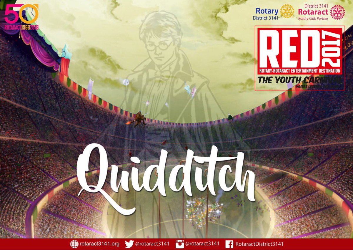 Rotaract3141's tweet photo. If not on flying broomsticks, you can definelty experience playing quidditch on ground and we assure you it will be no less fun than the original one.
#Rotaract50 #RotaractMumbai #REDGoingLegendary #YouthCarnival #RID3141 https://t.co/7fZ6skZhl6