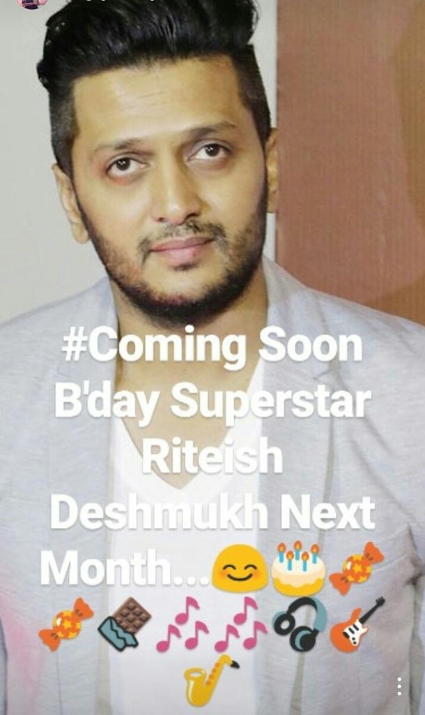 Kalyanbhosalep4's tweet photo. #Coming Soon B'day Superstar #Riteish Deshmukh This Month...😊🎂🍬🍬🍫🎶🎶🎧🎸
#17_December🎂🎂🎂🎂🎂
#Happy_birthday_in_Advance💐💐 https://t.co/Y73Z59nqpl https://t.co/0sT8pE5zpR