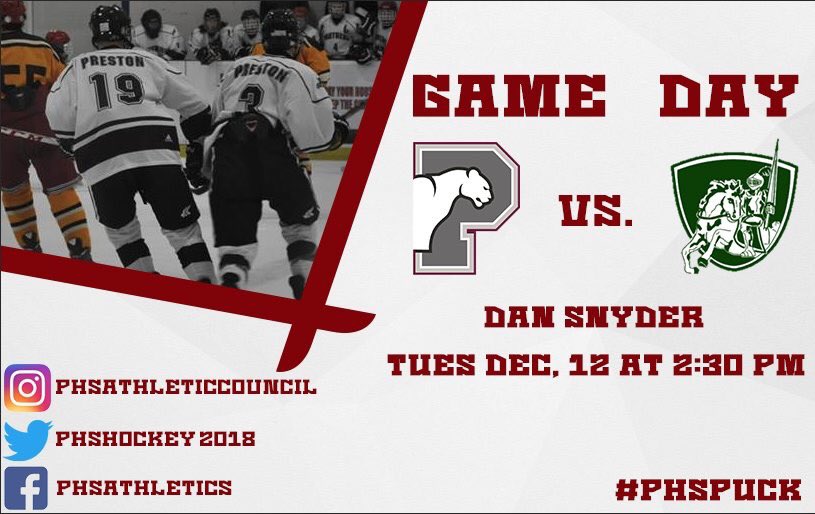 PHShockey2019's tweet photo. #Gameday @JarodShaw #PHSpuck https://t.co/uTPkd7LzdK
