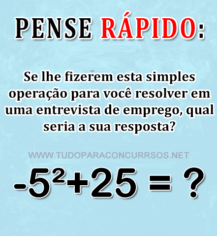 Resolva: Mais de 90% Erram essa simples operação… blog.tudoparaconcursos.net/matematica/res…