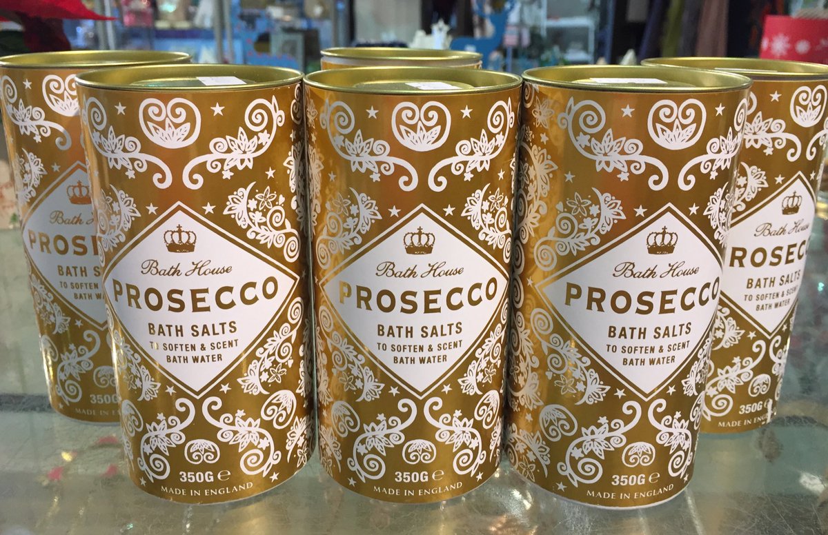 yumLush's tweet photo. Lots more deliveries today including these Prosecco bath salts. Such a beautifully produced product right down to the packaging. #gifts #Gosforth https://t.co/PIuzpJq7Sc