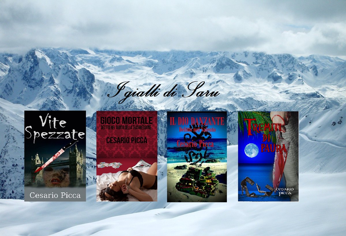 cesariopicca's tweet photo. Quelli di @sarusantacroce sono i #gialli per tutte le stagioni. #ViteSpezzate #TremitidiPaura #GiocoMortale #IlDioDanzante #thriller #indieauthors #selfpublishing #amwritingmystery #suspense https://t.co/4vbo2NdKKO