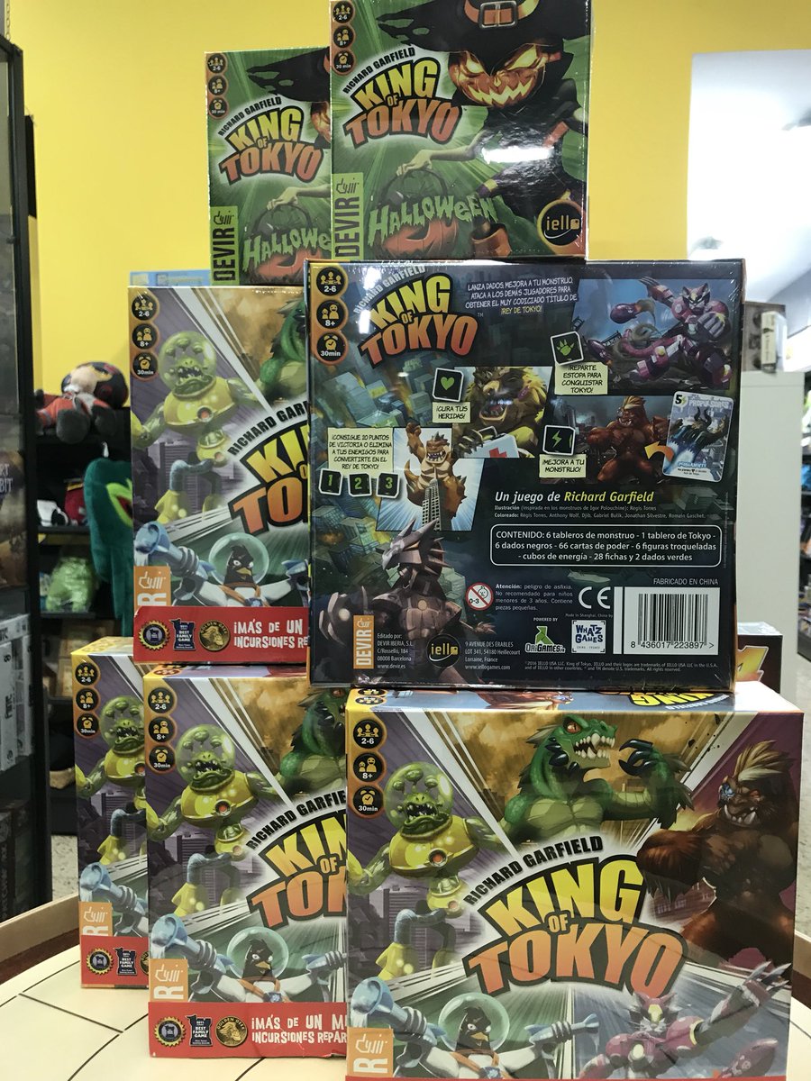 kaburigames's tweet photo. Ya está aquí la reedición de #kingoftokyo #kingoftokyohalloween y kingofnewyork! Y la expansión #gambito de #starealms! @DevirIberia https://t.co/hFehR5hilv