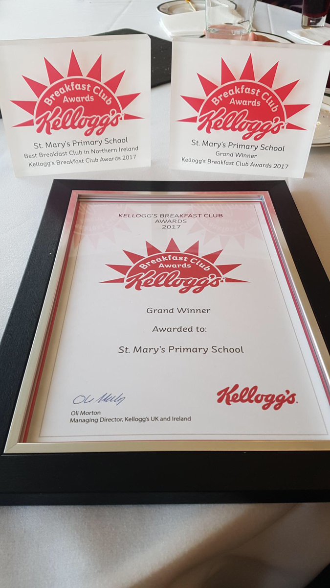 StMarysDivis's tweet photo. Congratulations to everyone at St.Mary’s P.S. on being named Grand Winner at the 2017 Kellogg’s Breakfast Club Awards. #yeahUs! https://t.co/leSdICn4Qx