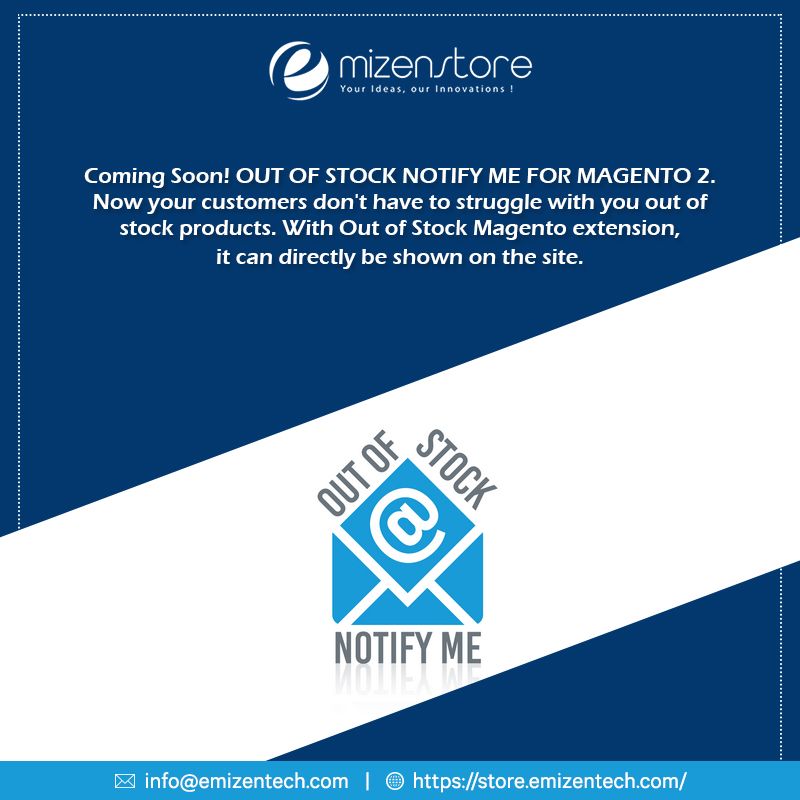 EmizenTech's tweet image. Get the details : buff.ly/2l3QFvm
#MagentoExtensions #Magento2Extensions #MagentoExtensionDevelopment #Magento2DevelopmentCompany