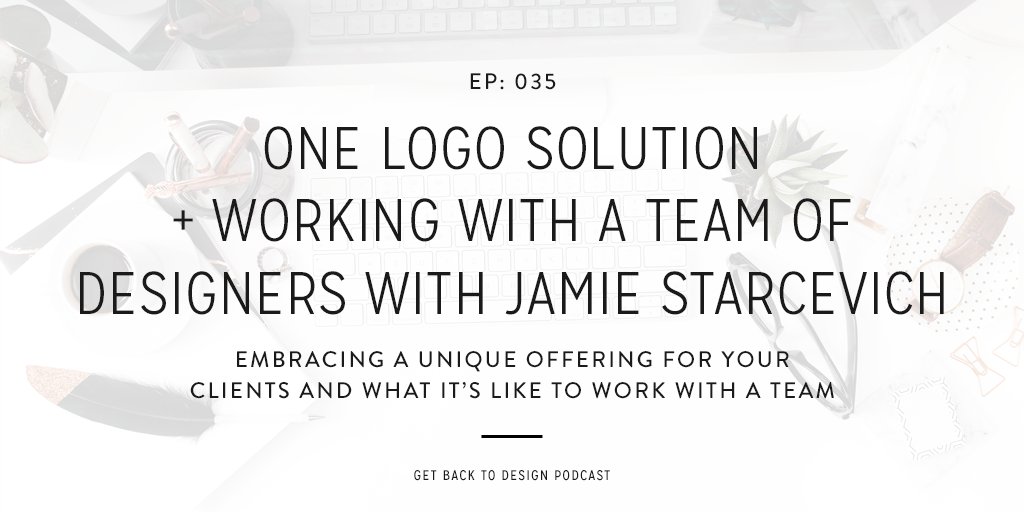 Learn about the 1 logo solution and what it's like to work with a team of designers with <a href="/SpruceRd/">Jamie Starcevich</a> bit.ly/2BTOH3E