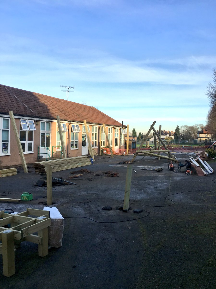 LauraKBairstow's tweet photo. Phase two has started at this academy to develop their eyfs outdoor provision. #eyfs #outdoorlearning #transformationtuesday https://t.co/vNtXVP6Hgy