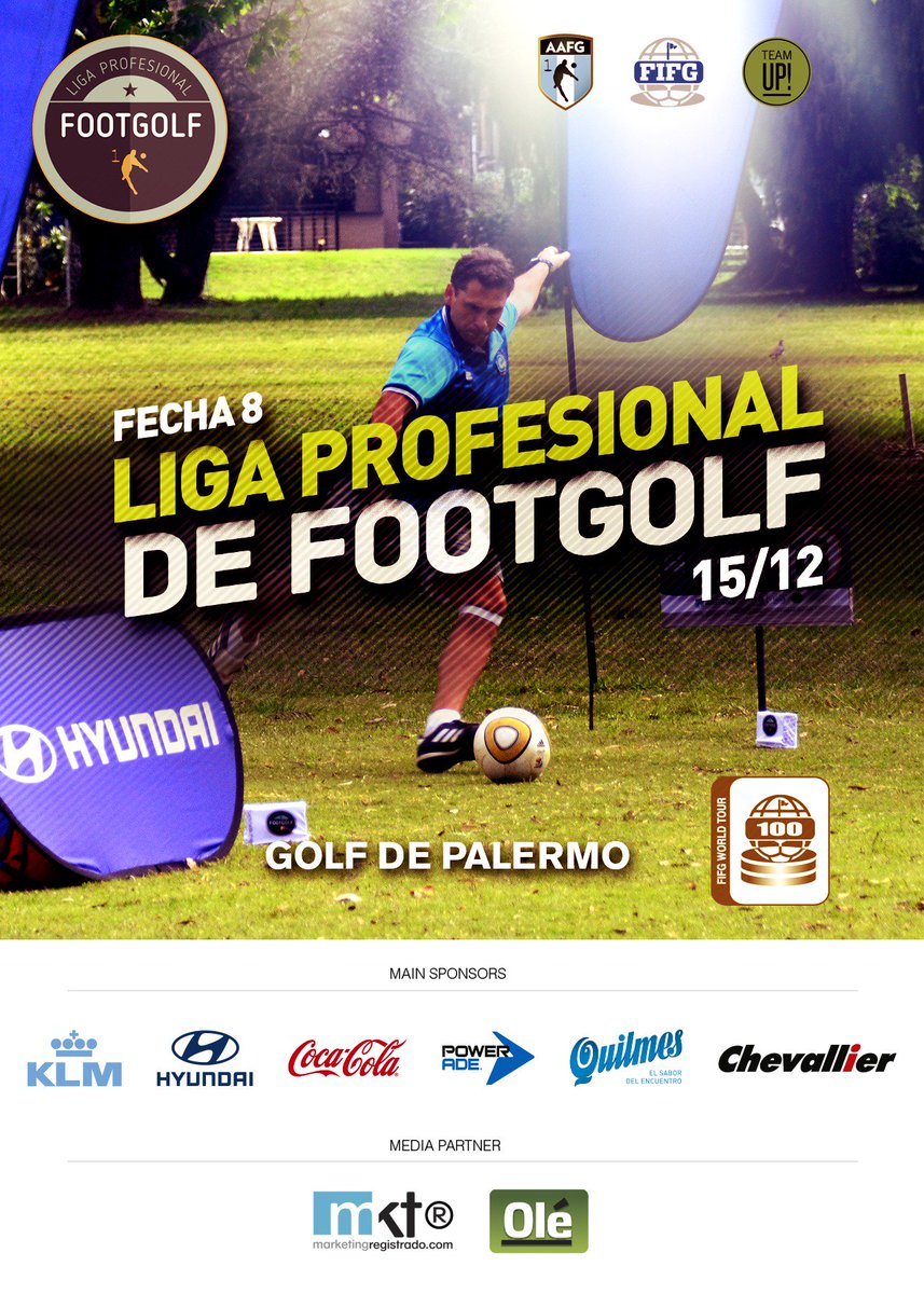 En el histórico Golf de Palermo de <a href="/gcba/">Buenos Aires Ciudad</a> este Viernes, 15 Dic, se definirá quien será el CAMPEON ARGENTINO 2017. Entrada libre al público - @aafootgolf <a href="/TeamUp_Footgolf/">TeamUp</a>