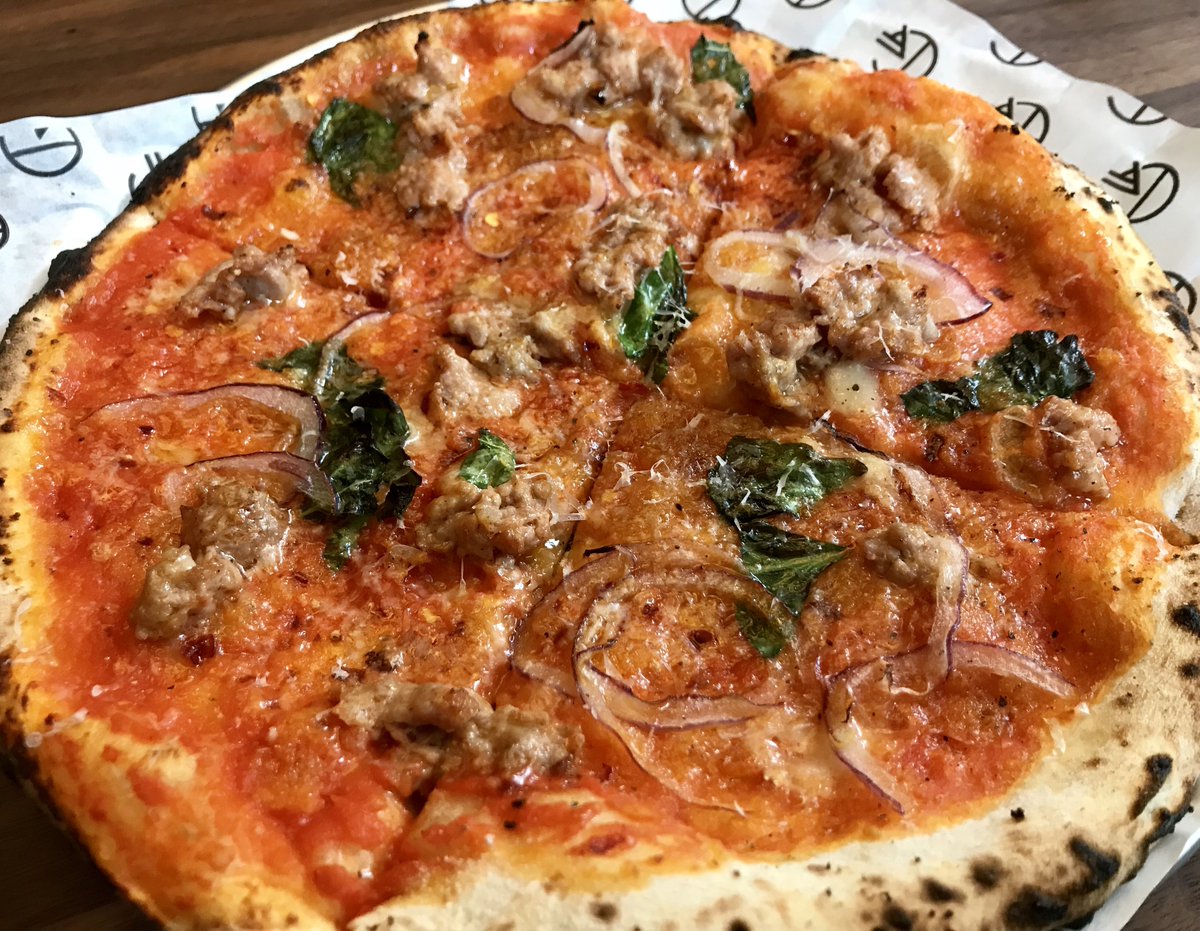 Really enjoyed General Assembly Pizza at Adelaide &amp; Peter. Pizza, charcuterie, salad, olives and Negronis all tasty and probably all $3-5 less than they would be at any Italian restaurant with full table service. Great casual pzza spot with excellent value! 9/10 <a href="/EatTweetReview/">Eat. Tweet. Review.</a>