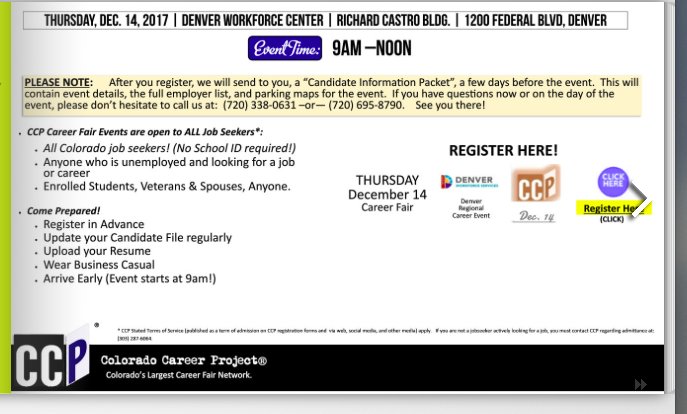 GEDPlusDenver's tweet photo. There is a massive hiring event happening this Thursday, 12/14 from 9:00 a.m. to noon. Flyer (be sure to scroll through the pages): https://t.co/2ESSIXTGrm 
Registration: https://t.co/o66vBQBzrG #GEDPlusDenver #EGHS #GoodwillDenver https://t.co/c1K0dAD0Ee