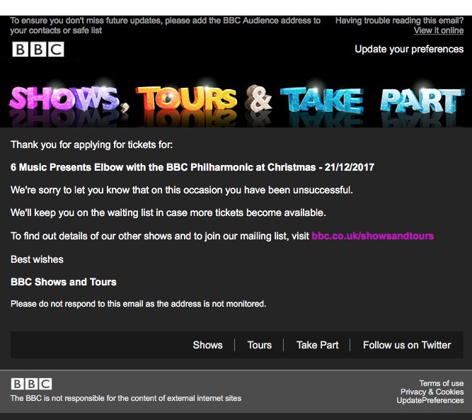 Katewhateverco's tweet image. Worst day ever 😭 @elbow