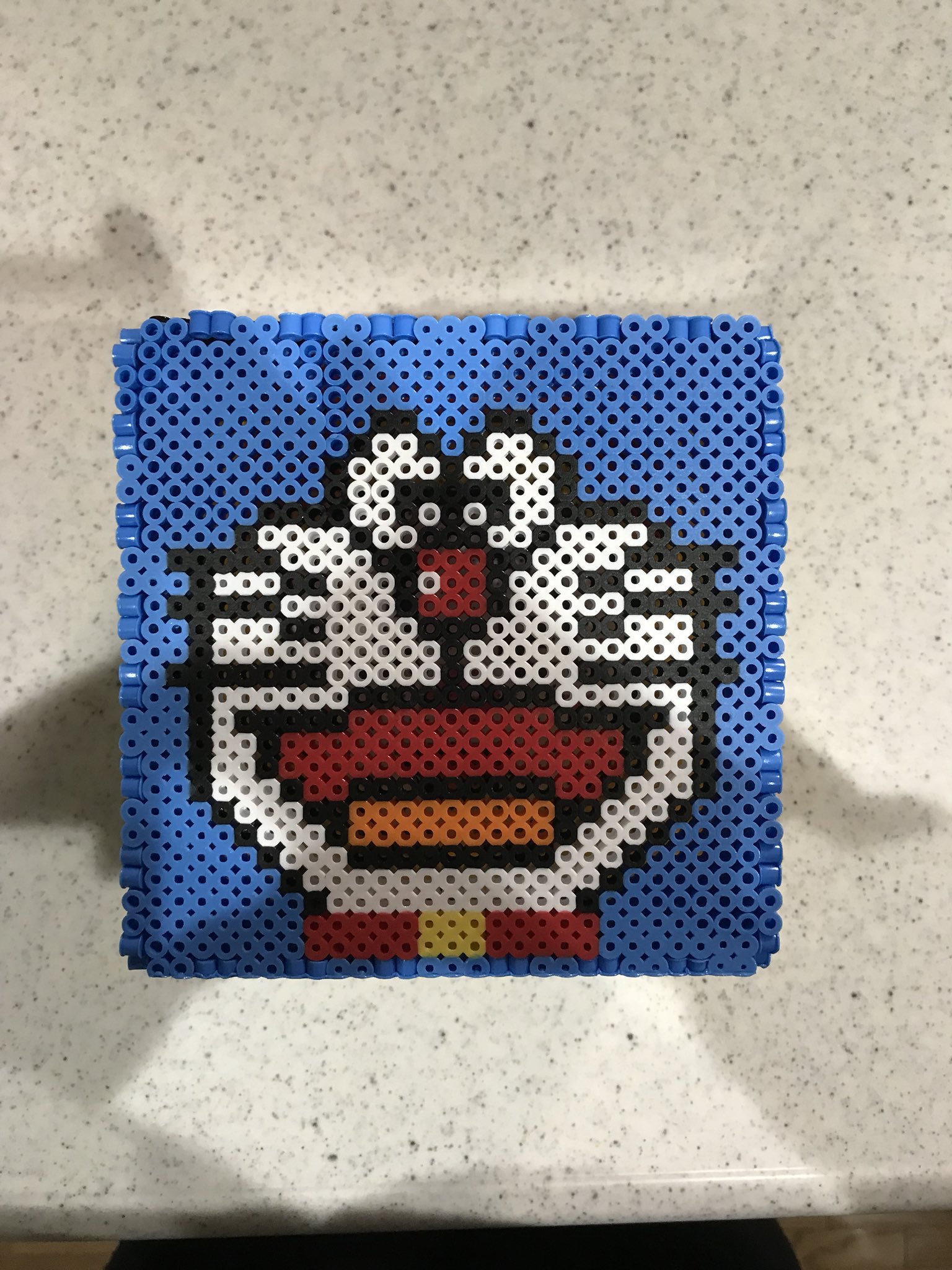 たかえもん Twitterissa 息子オーダーのドラえもん貯金箱 ドラえもん 貯金箱 アイロンビーズ パーラービーズ