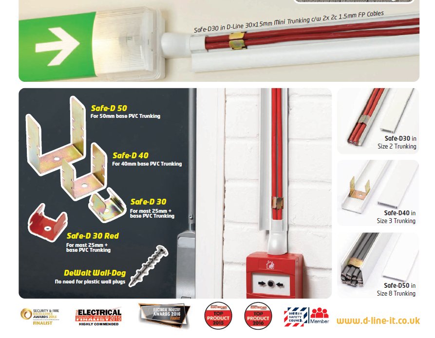 Edmundson Electrical Bournemouth (@edsbournemouth) on Twitter photo We are now stocking <a href="/DLineCableCover/">D-Line Trade</a> Safe-D Clips, helping you to comply with the 17th Edition regulations when it comes to escape route cabling and containment.
d-line-it.co.uk/fire-clips We are now stocking <a href="/DLineCableCover/">D-Line Trade</a> Safe-D Clips, helping you to comply with the 17th Edition regulations when it comes to escape route cabling and containment.
d-line-it.co.uk/fire-clips