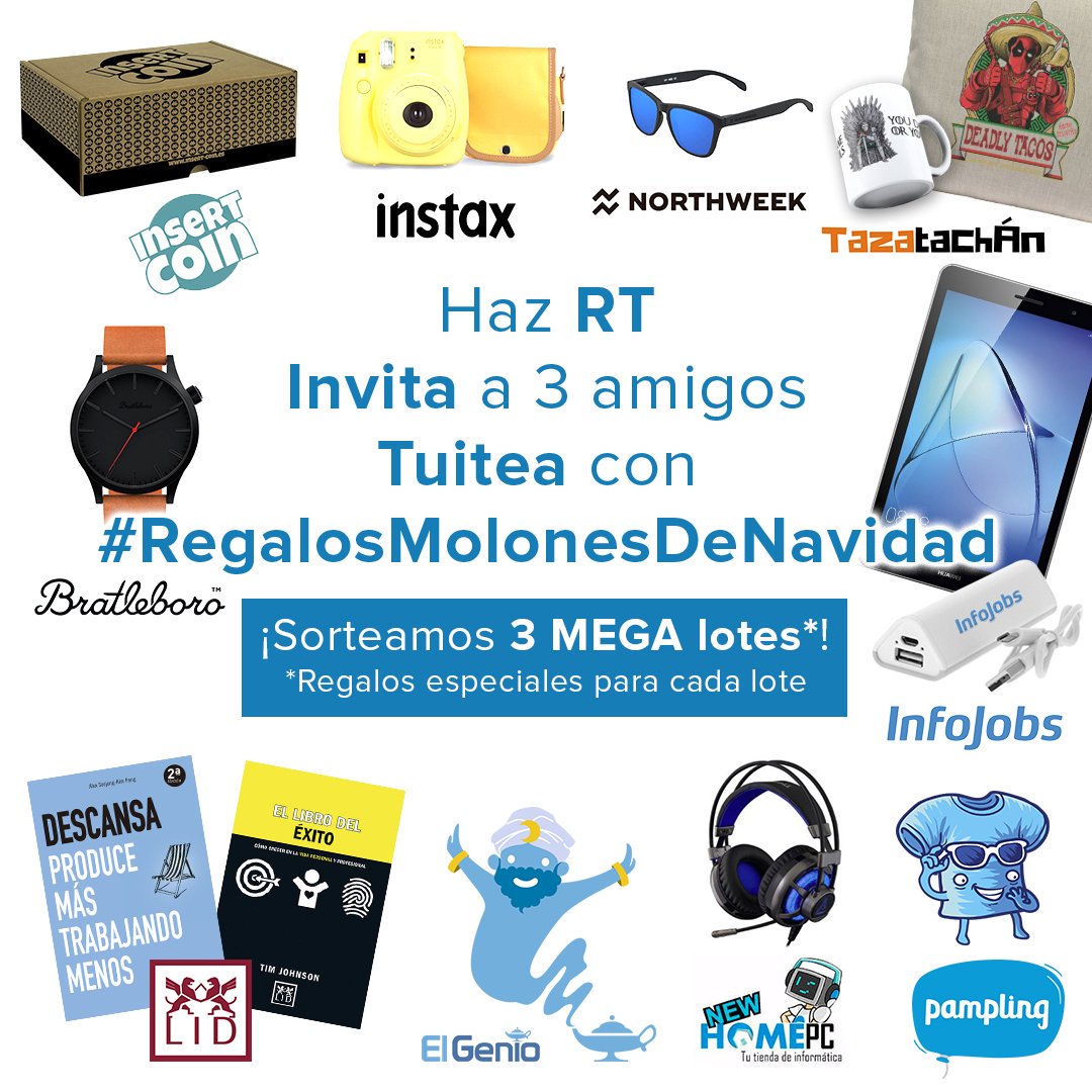 PamplingNews's tweet photo. Participa en el SORTEO de LOS 3 MEGALOTES!! 🎉

➡️Para participar:
—Menciona a 3 amigos.
—Tuitea usando el hashtag #RegalosMolonesDeNavidad
—Haz RT a esta publicación

🏆 ¡Si conseguimos ser TT tendremos más sorpresas! https://t.co/reilSXpQX2