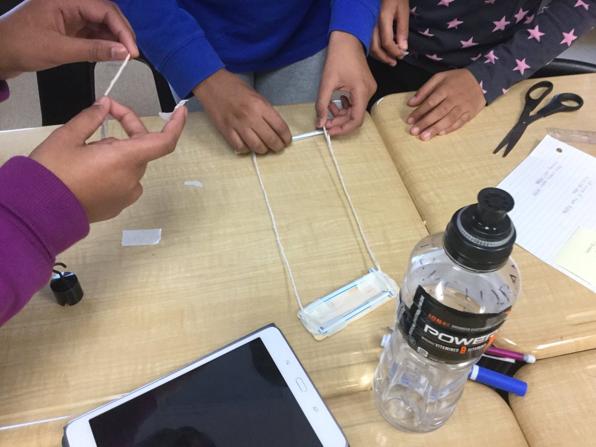 mlchadha's tweet photo. We are building a pulley system that can rescue people who have fallen off a cliff, we have a budget @EldoradoPDSB https://t.co/EYEAaApiGV