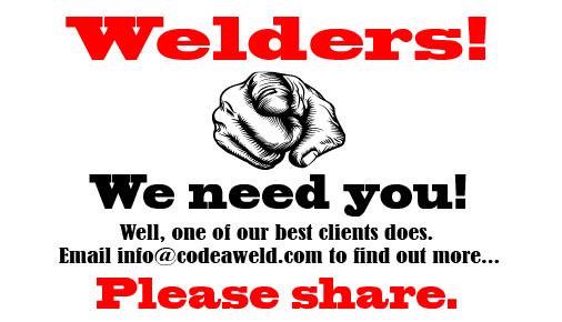 Welders needed on sale