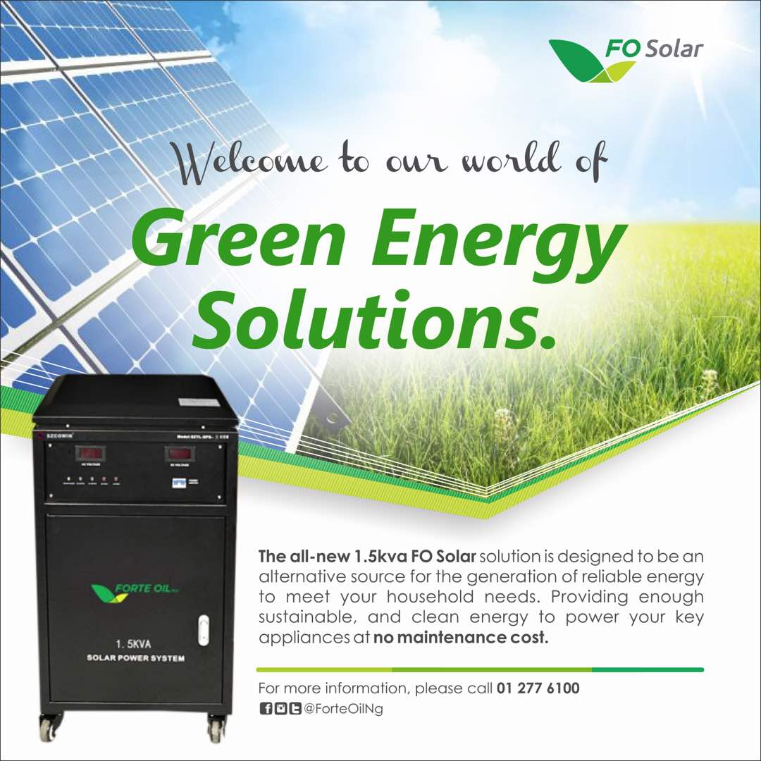 JusttLit's tweet photo. Life is easier with @ForteOilNg Solar power system. Less stress
& Spend less. Very efficient and highly dependable.
The #FOSolarEnergy has no rival. https://t.co/CMteJRiW0J