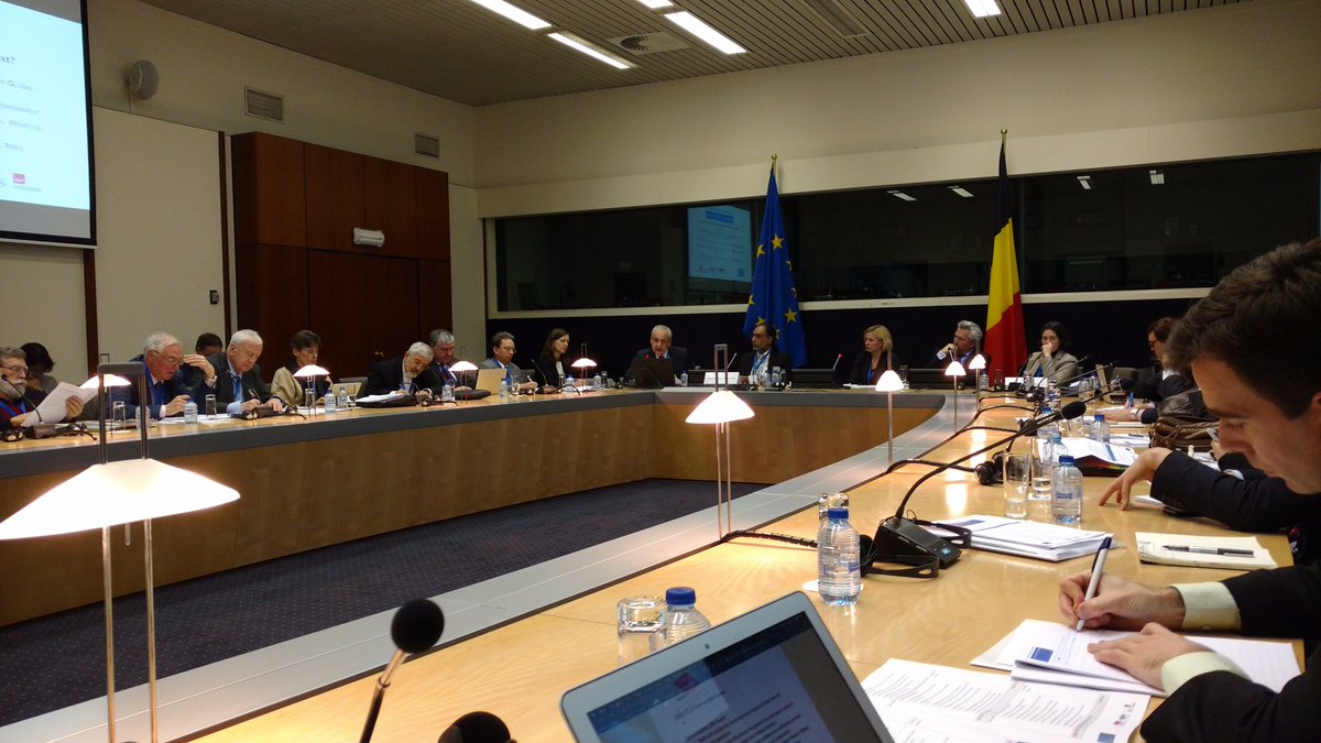 DrElbahtimy's tweet photo. Positive energy but guarded optimism in the #EUnonprolif session on #1972BWC after #MSP2017 agreement on inter sessional programme. One take away: bridging wide differences on #verification continues to be a key challenge for the treaty https://t.co/4mWSjZGVfs