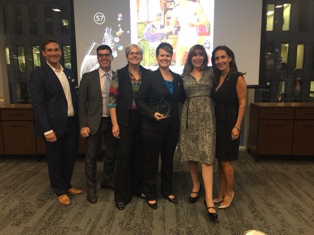 ByronBergren's tweet photo. Congrats @Jenn__Johnson on your #L2BPO award and inspiring Canadians to always be themselves. 🏳️🌈 ✊ @outonbayst https://t.co/SvwShnpRzv
