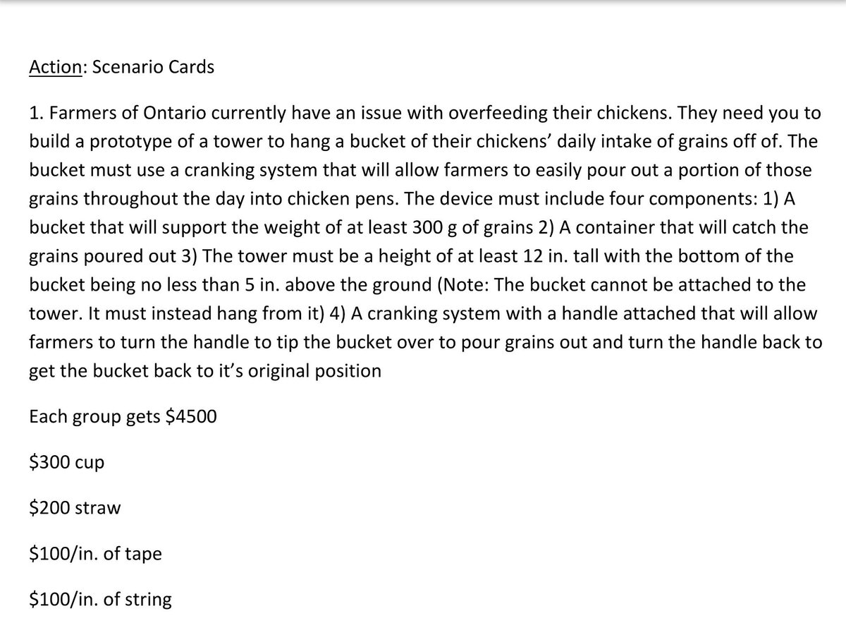 mlchadha's tweet photo. We are designing and building a machine for the farmers that can feed the chickens the right amount of grain and catch the extra grain to avoid wastage...we have a budget @EldoradoPDSB @_s_khan_ https://t.co/6F2bBaW3rK