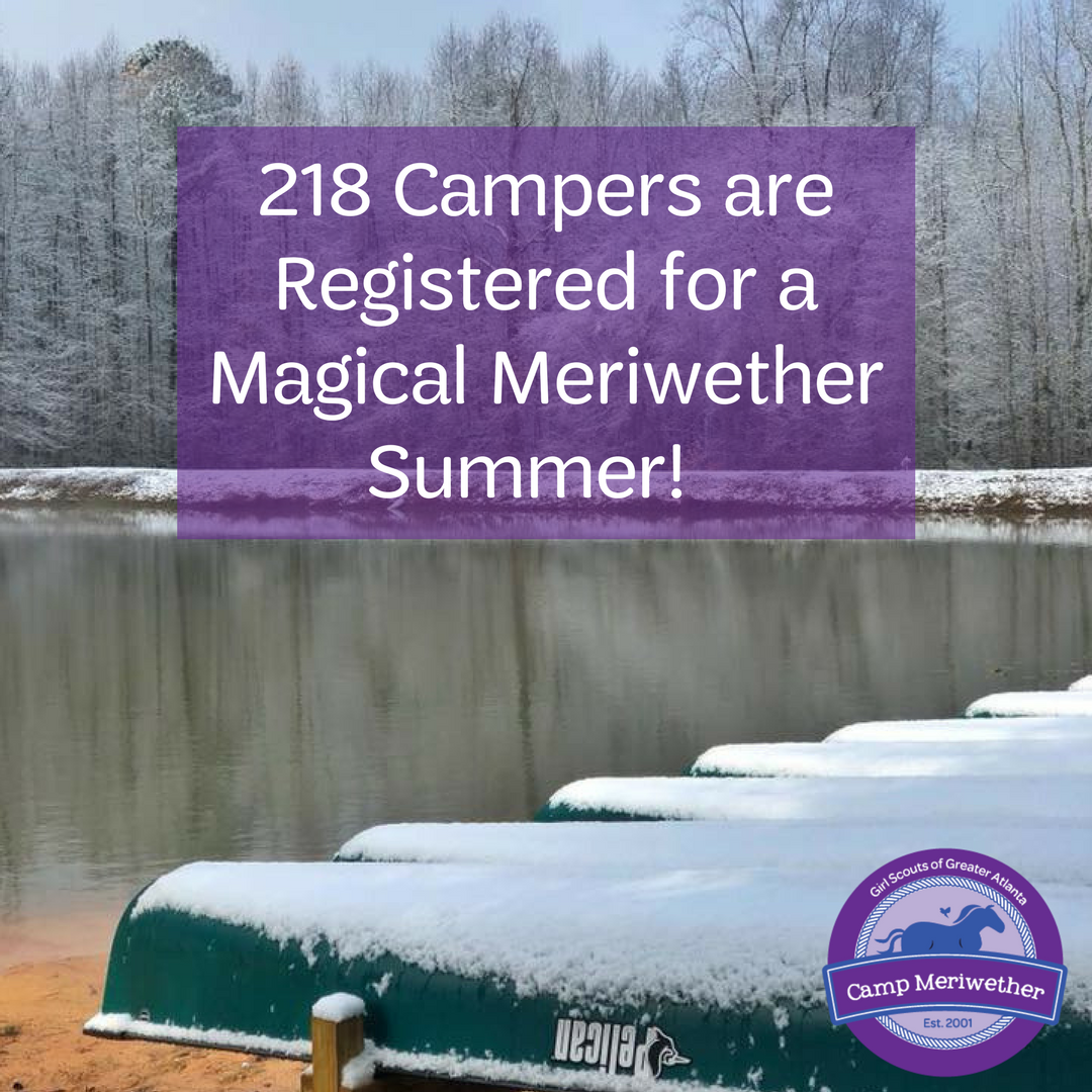 CampMeriwether's tweet photo. Knowing we have so many campers already registered for Summer 2018 warms our hearts on snowy winter days. #campmeriwether #camplifeisthebestlife #meriwethermagic #girlscoutsummer. https://t.co/vhsns0chfl