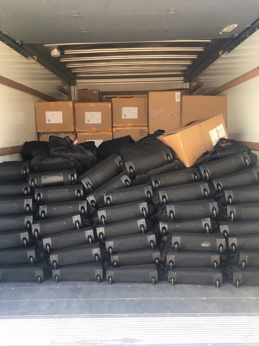 AStateEquipment's tweet photo. Time to start unloading at the hotel! #bowlweek https://t.co/tfJ6hdFQd0