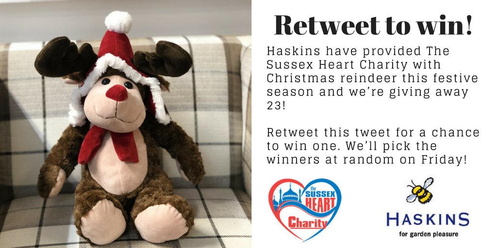 Retweet this tweet for a chance to #WIN one of these #Christmas reindeer! Find out more about @sussexheart here 👉 bit.ly/2jQyxSj