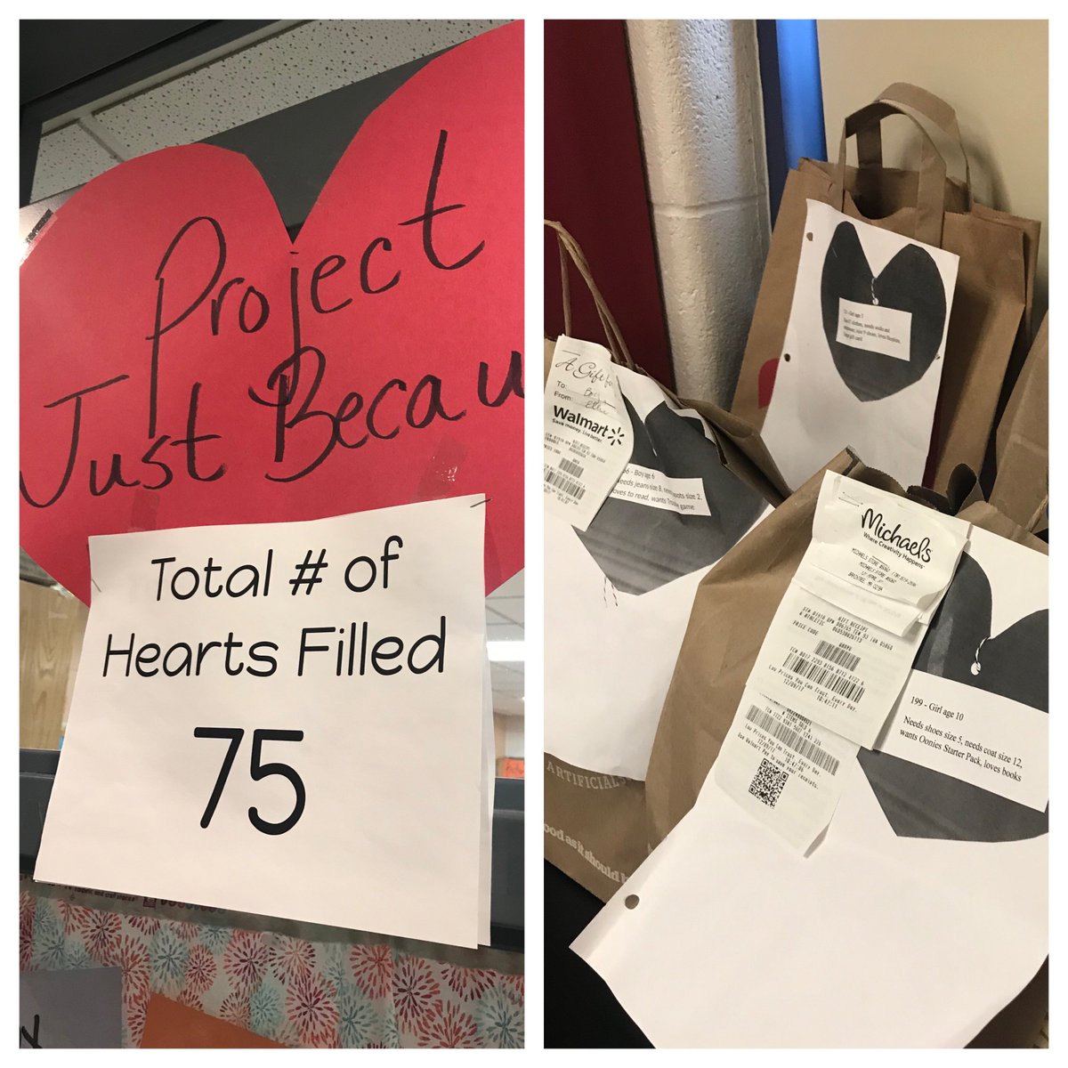 lele5482's tweet photo. So proud of the work 7th graders in Holliston are doing for Project Just Because! They are busy serving the community and eliciting donations in order to support kids in need. So far, they have helped to provide holiday gifts for 75 children!! @hollistonHFT #hollistoninnovates https://t.co/afpxyjupd9
