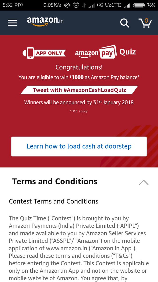 Mohamme15017875's tweet photo. #AmazonCashLoadQuiz https://t.co/fXkd9IepKF