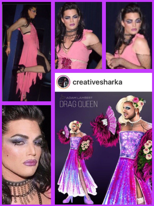 توییتر \\ Kathleen Wimpelberg در توییتر: «As usual @creativesharka nails Drag  Queen Adam Lambert with some great embellishments! ☯💜👄💖  https://t.co/Db8UAsQxz0»